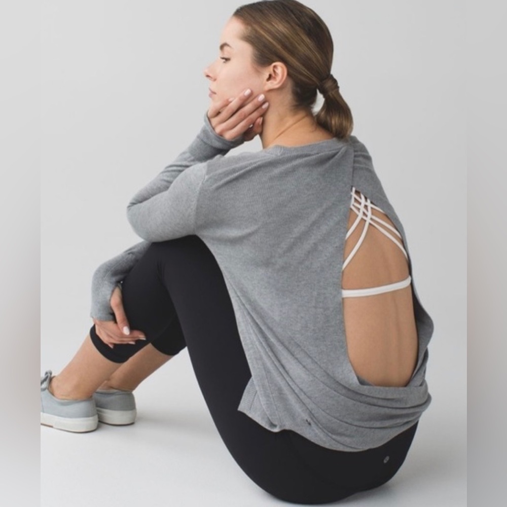Holt Renfrew Heather brand open back knit top.